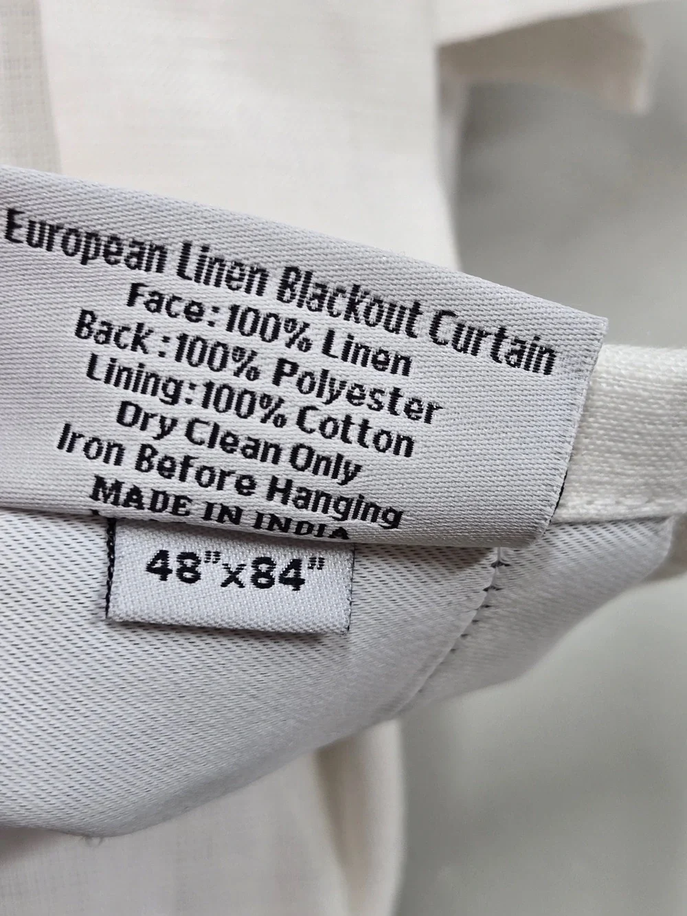 NWOT QUINCE Set Of 2 48x84 European Linen Blackout Curtains White 9373